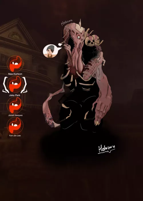 {Image} Dredges new mori is.. interesting. Finished dredge piece by me! [@Helavore on twitter] by Commercial_Sun280