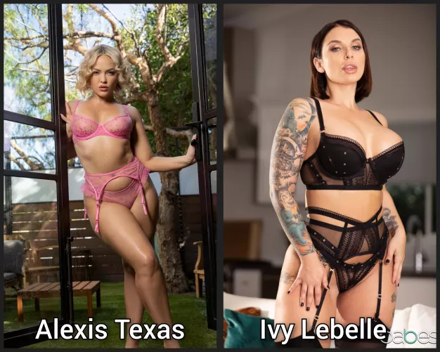 pick one - Lingerie milf battle - [Alexis Texas] [Ivy Lebelle] by abo_oba73