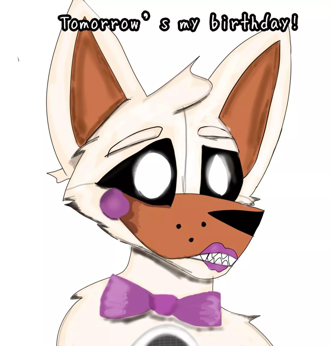 Tomorrow’s my birthday so I made some art of lolbit art ofc is by me posted by Infamous-Love-1255