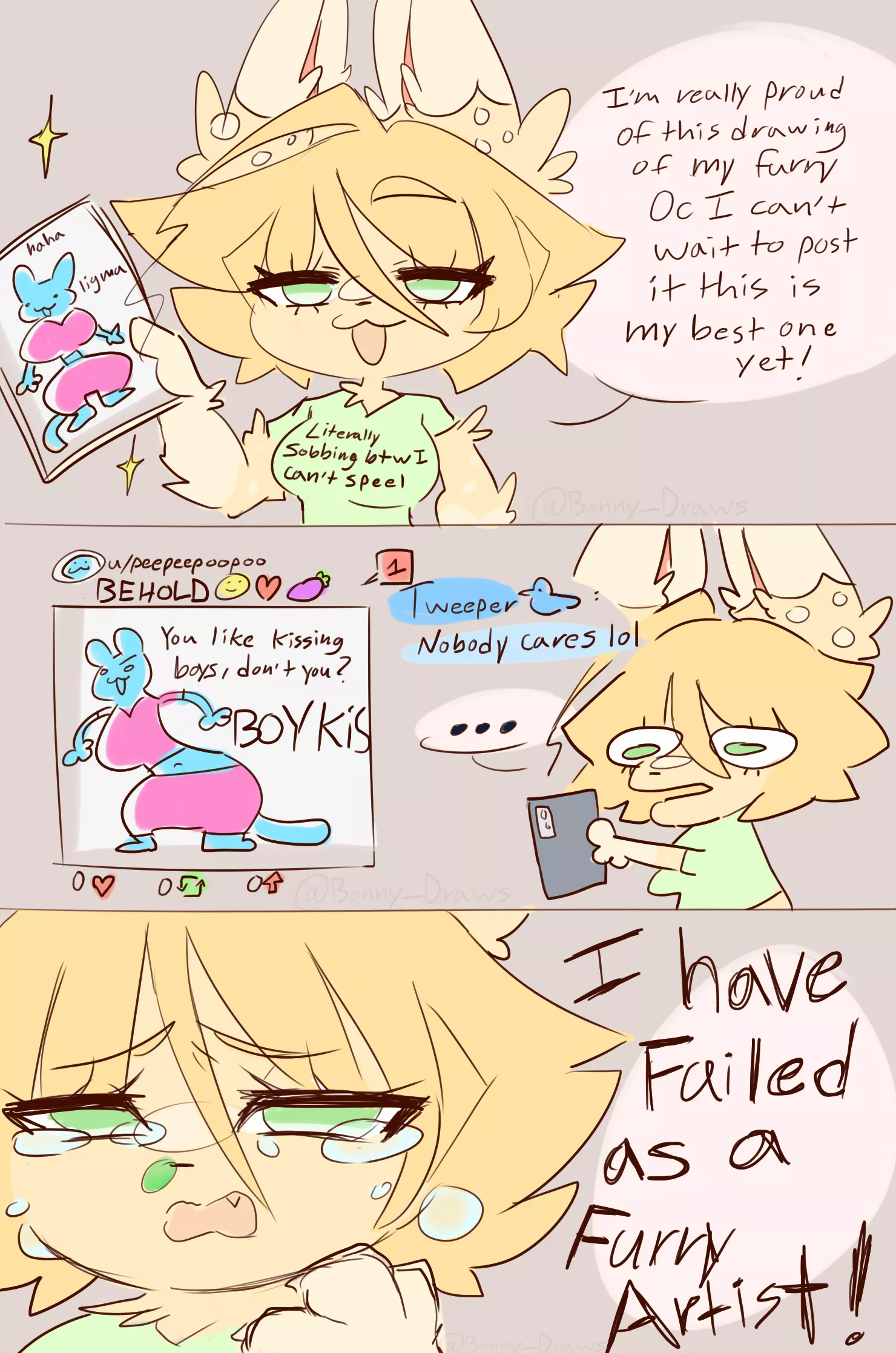 (Art by me) Art flop posted by BonnyDraws