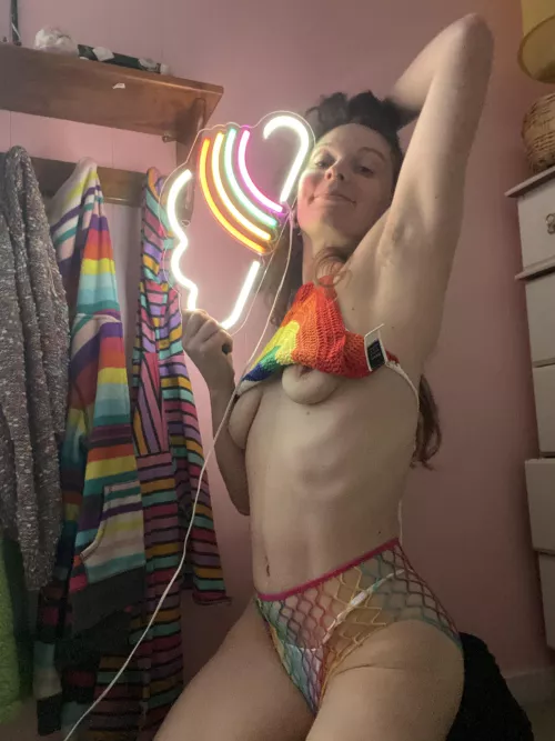 Flat little boobs at the end of the rainbow by girlfriendofkyoshi