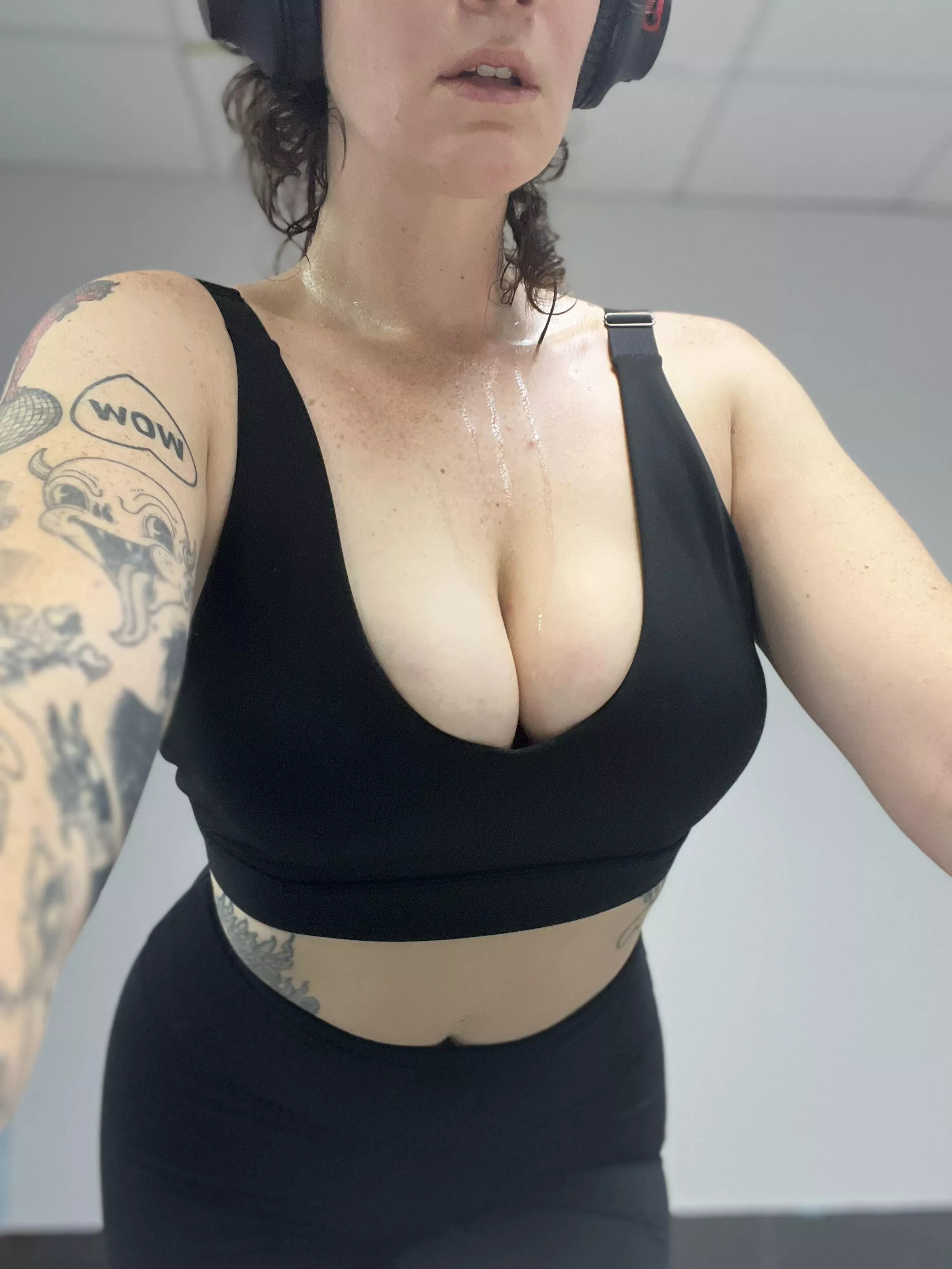 How about sweaty cleavage? posted by MAN_KEGELS