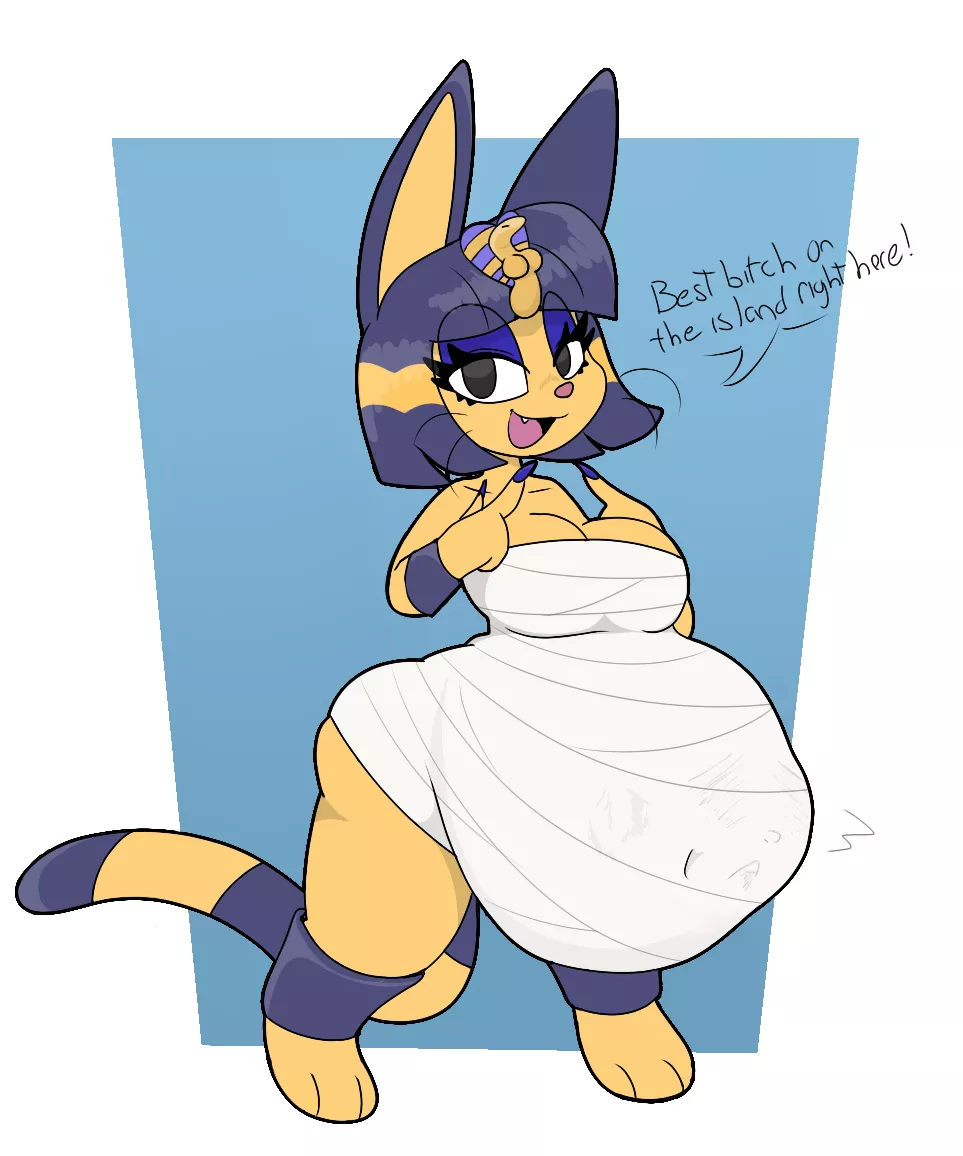 {image} Ankha vore (OC by me (CarnivrousVixen on Aryion)) posted by Sarah_the_fat_fox