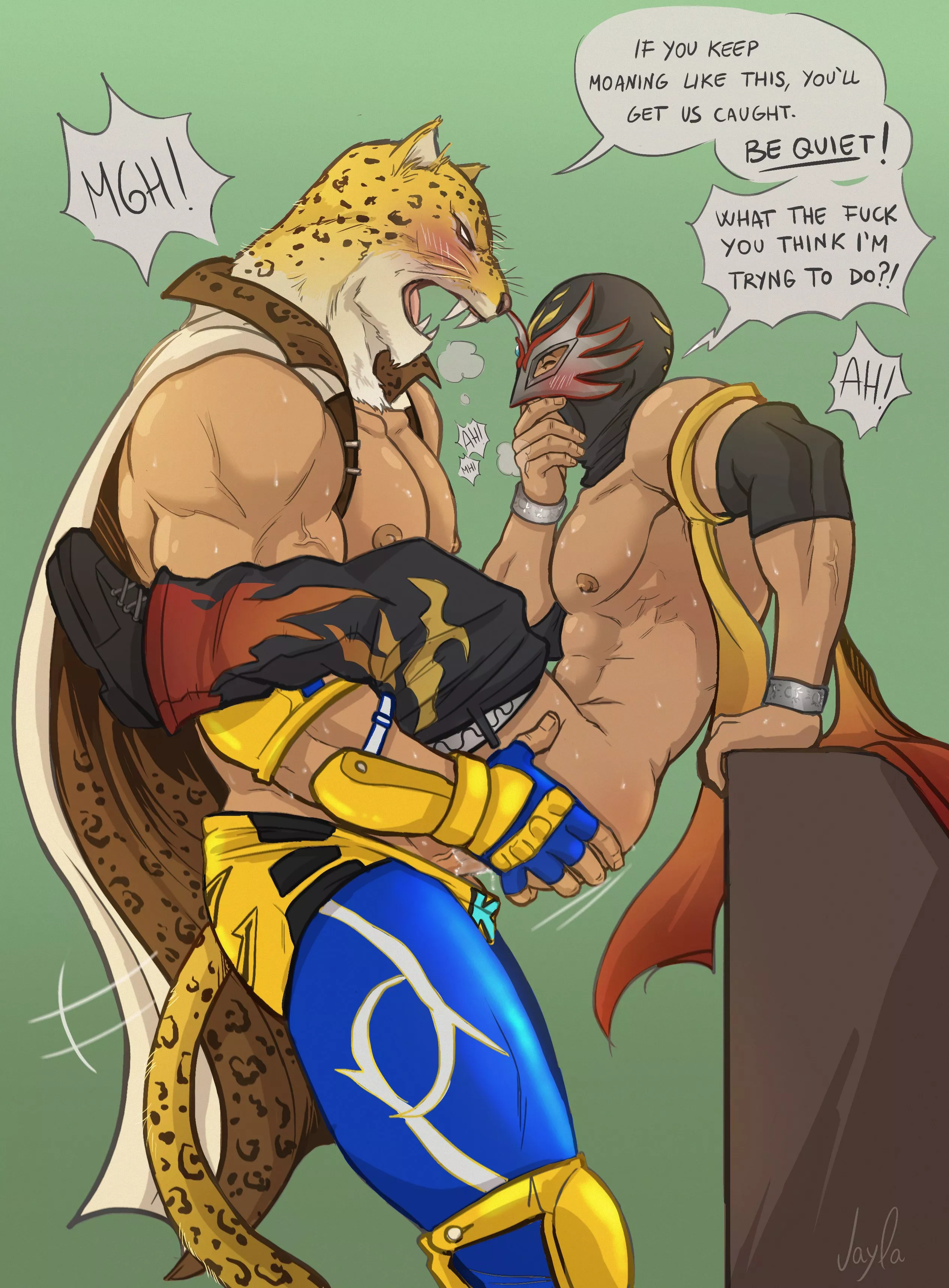 King and El Blaze trying not to get caught (@Jayla_comics) posted by randomddd64