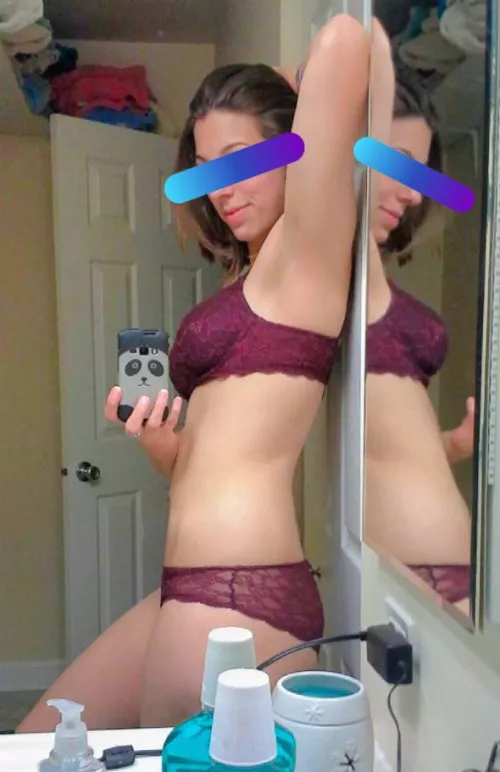 Trying on my new lingerie set by voyeurcouple24