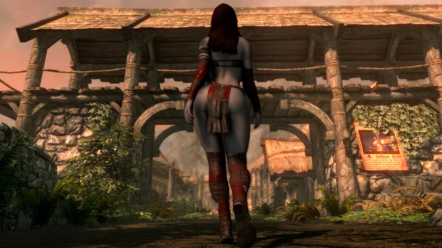 Dunmer in Riverwood by DunmerTrouble