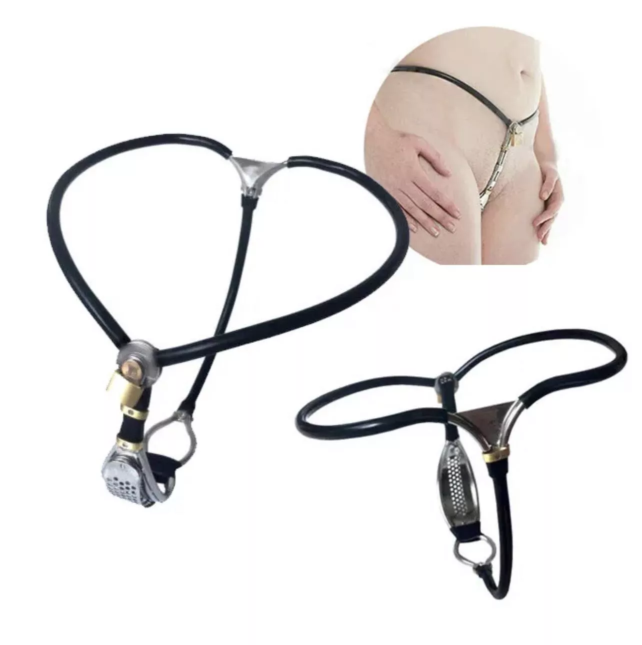 going to the bathroom in a belt posted by cozycloudd