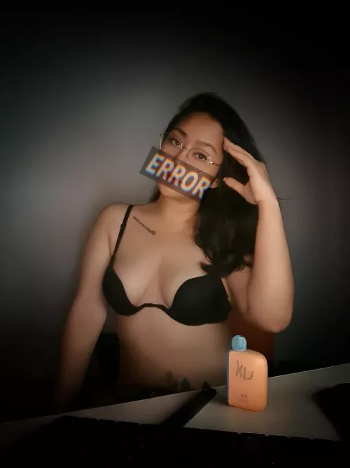 I love working in darkness. The only time that I would open my lights is when I have to open my camera (f)or a meeting. Well, I love darkness in general. Dark humor, my dark skin tone—even my soul is dark. Lol 😋😆🖤 by Kwhateva