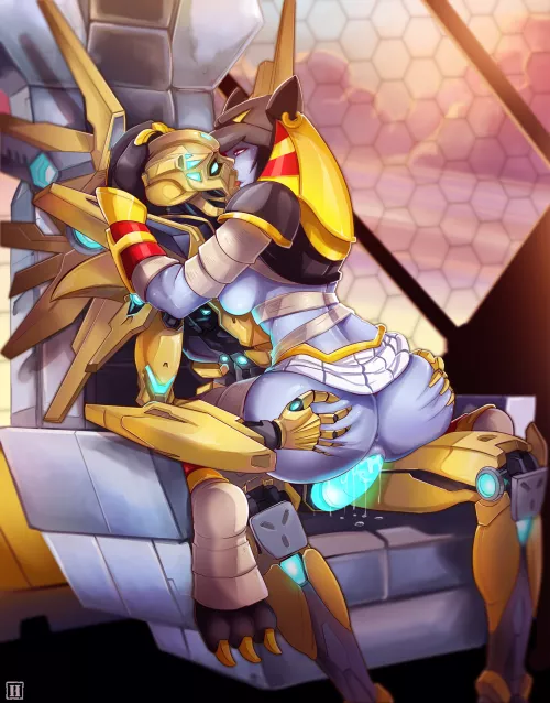 Mummy and robot (hmage) by bingchilinh2004