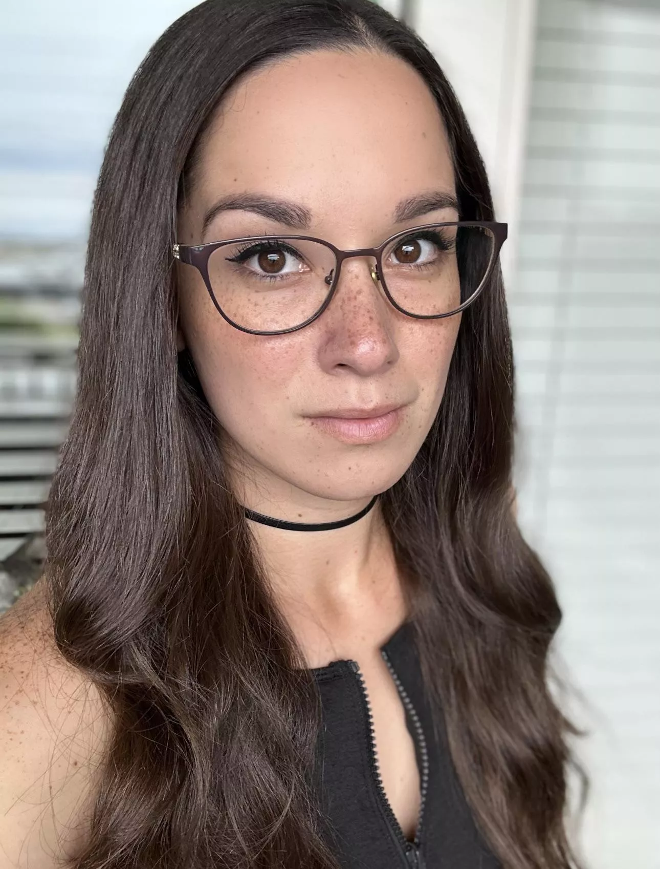 My glasses match the color of my eyes. posted by AlanaAraya