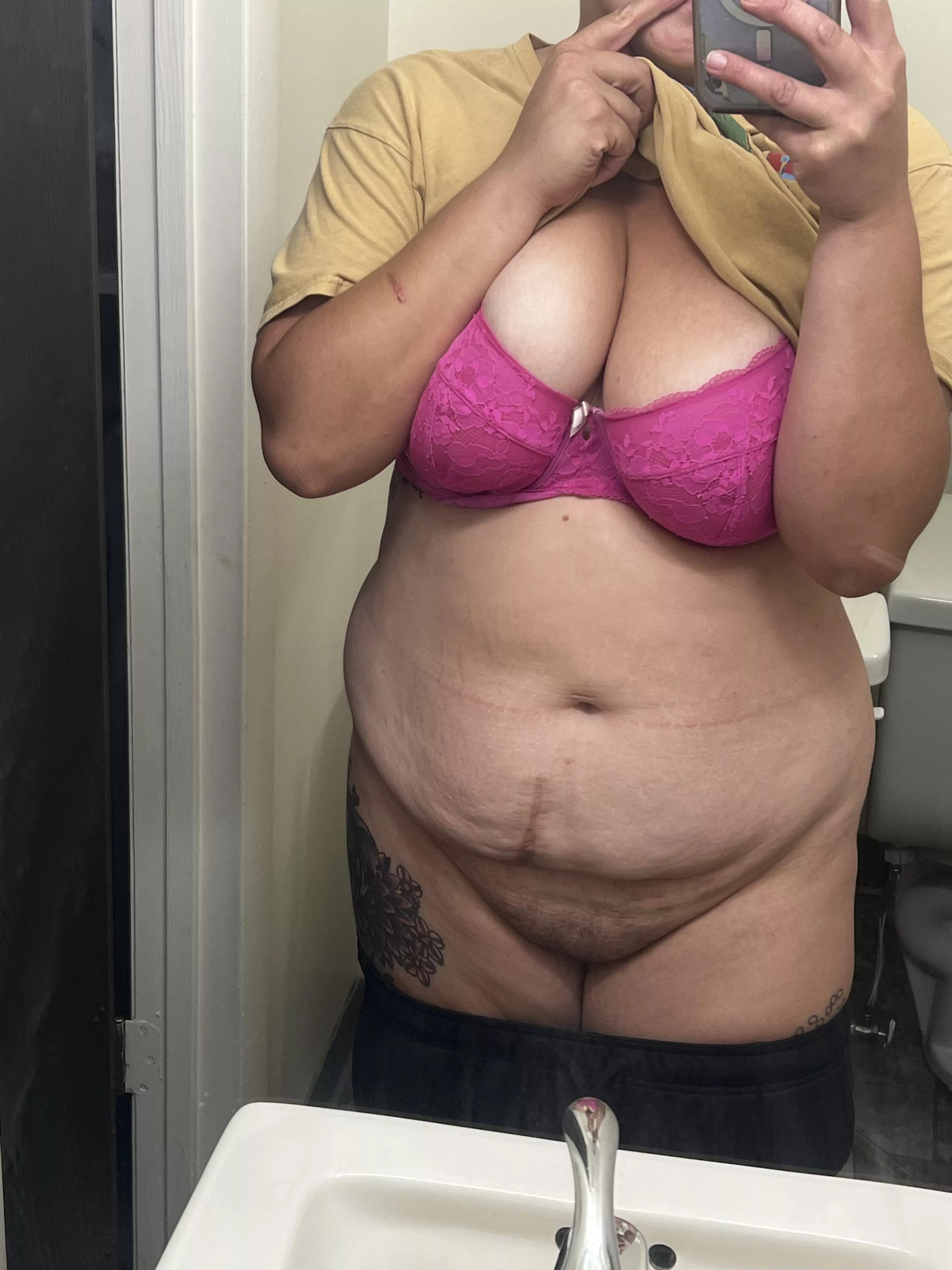 No panties today. Want to help take off my bra? posted by Mysticmaiden49