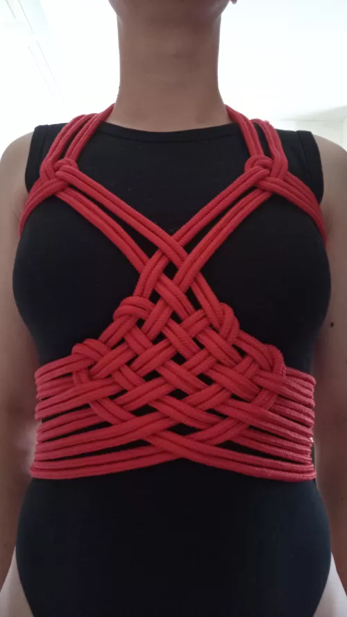 Self tied heart weave harness. by MrsVendetta91