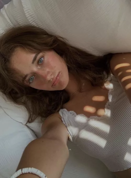 Blue eye selfie by Weakness-Valuable