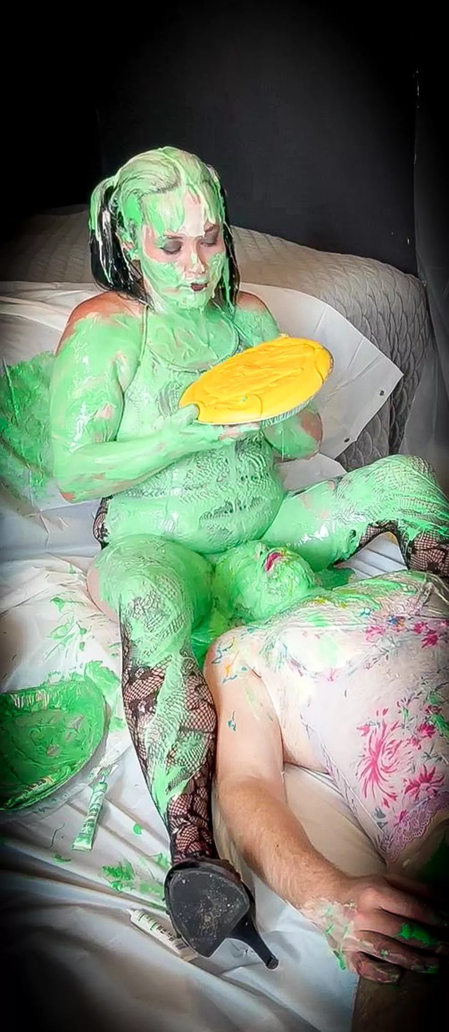 Hmmm... Now where did this yellow pie end up? 🤔💛💚💦 posted by MissNoireNFToy