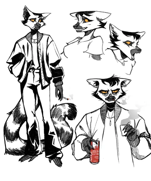 My fursona, which I’ll never finish to colour by Gheebrz