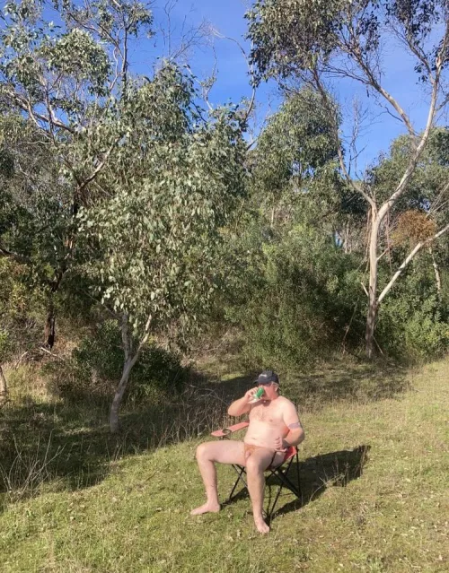 Relaxing at camp with a nice cold beer by Funandenjoyment