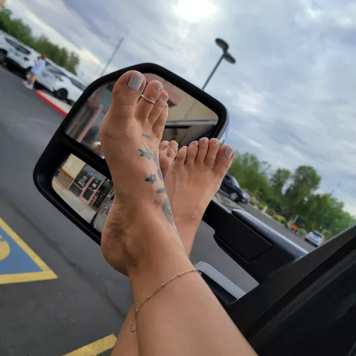 Sorry to make you pop a boner while you were walking through the parking lot. by BarefootBrunette_