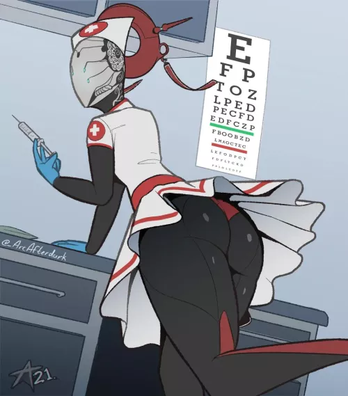 I randomly found [Trinity] in nurse dress online. My life has been completed (Tagged as OC, unable to find artist) by RepairUnit3k6