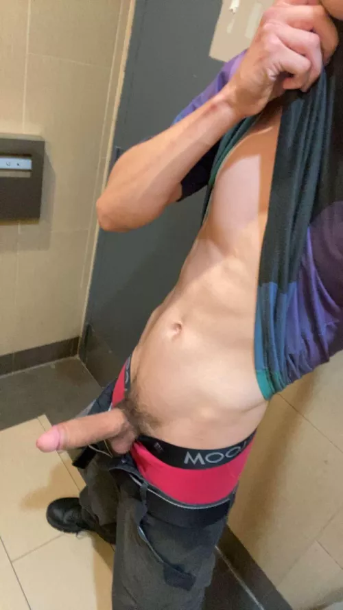 Young father hiding at work by rawwr1go