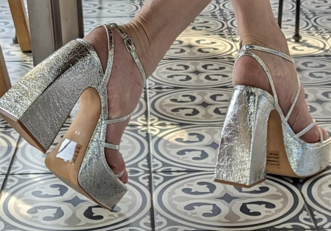 Chunky silver heels! posted by lavieautumnrose