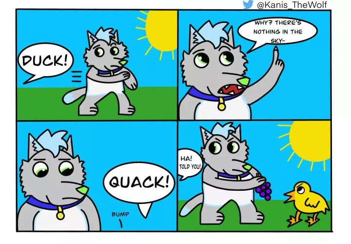 Duck! by KanisTheArcticWolf