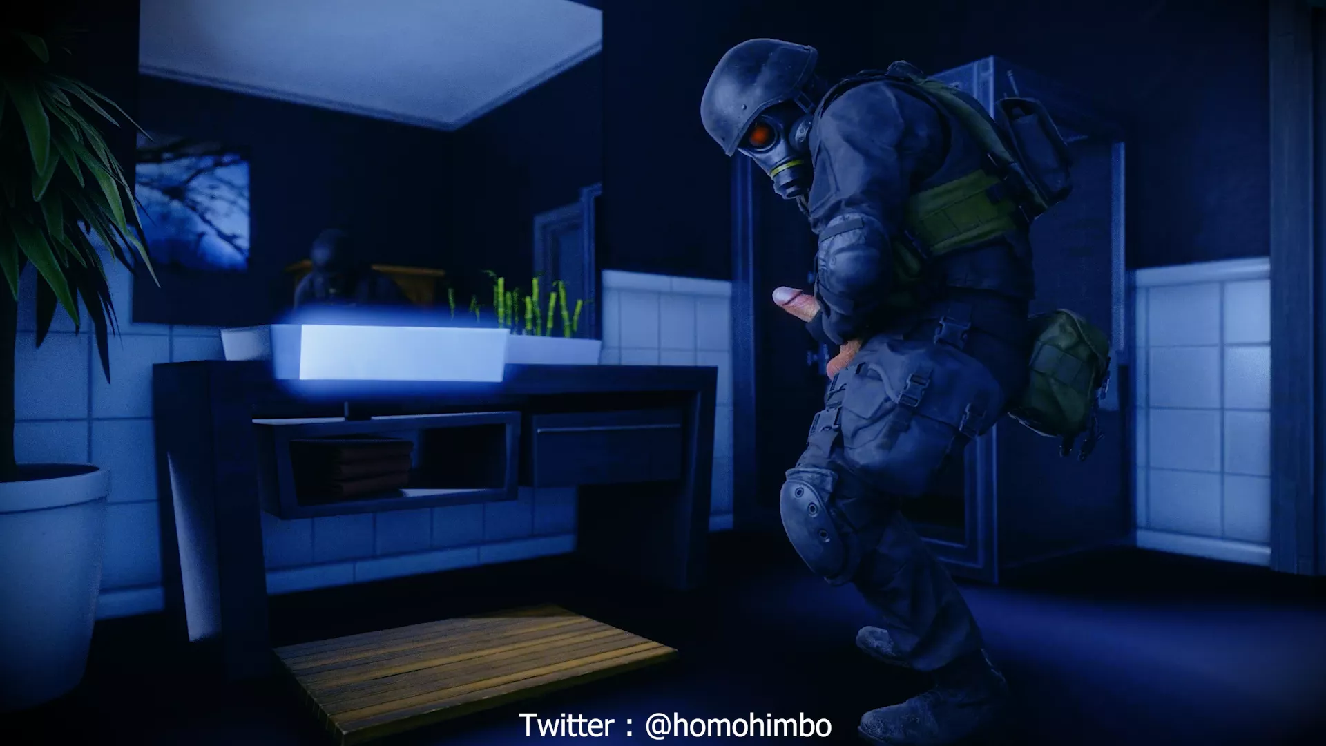 first time animating! we got a sexy hunk stroking his hunk dick 😈 (VIDEO ON TWITTER @homohimbo) posted by homohimbo_