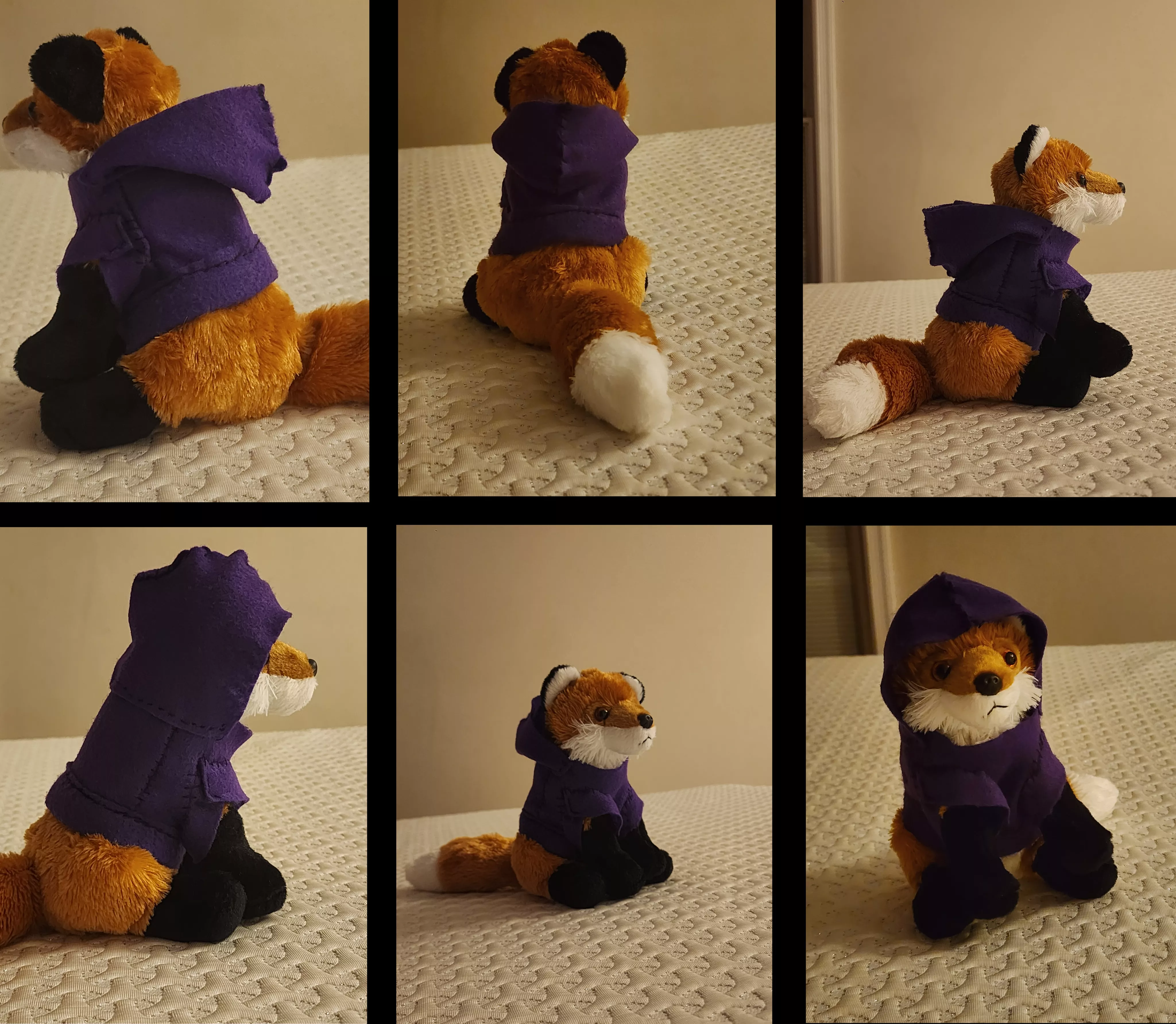 I used my mediocre sewing skills to make a hoodie for my fox! posted by f0xxey