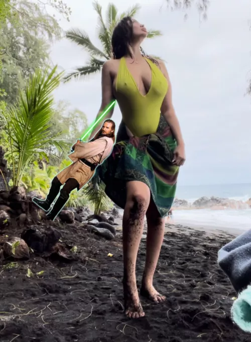 Pointing At Her Pokies by HornyMalayGuy