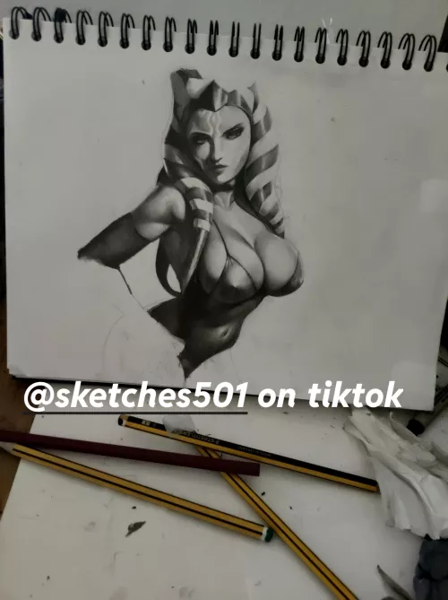 Ahsoka (drawn by me) by Cultural_Dig_9976