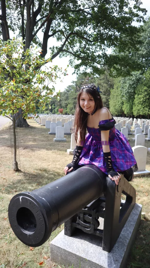 An adorable Asian goofball on a cannon by tiedyedkrasi
