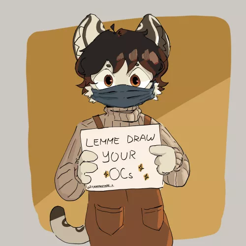 I know these post are quite repetitive but can i draw yall ocs :D? (art me) by ZanimoFare