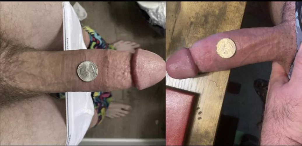 Me on the left 9 inch comparing with jockfl29 on the right 7.5 inches we’re so close in length by Prior_Revenue5596