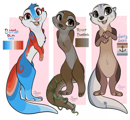 Otter adopts! (Art by me) details below 🦦🌊 by cylindercake