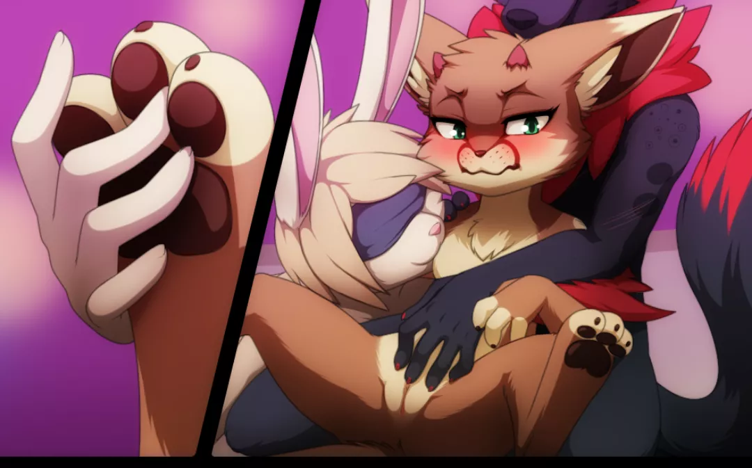 Paw rub (DarkMirage) [MF] posted by I-Am-Bee-Sexual