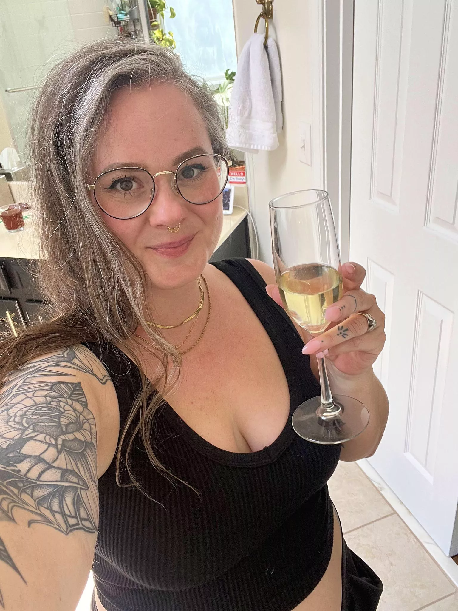 You come over after I move in next door... what do we toast to? posted by BillieBloom