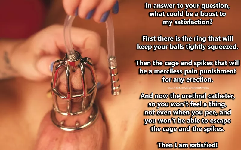 You have asked your keyholder what could be changed to make her happier. by justchastityblog