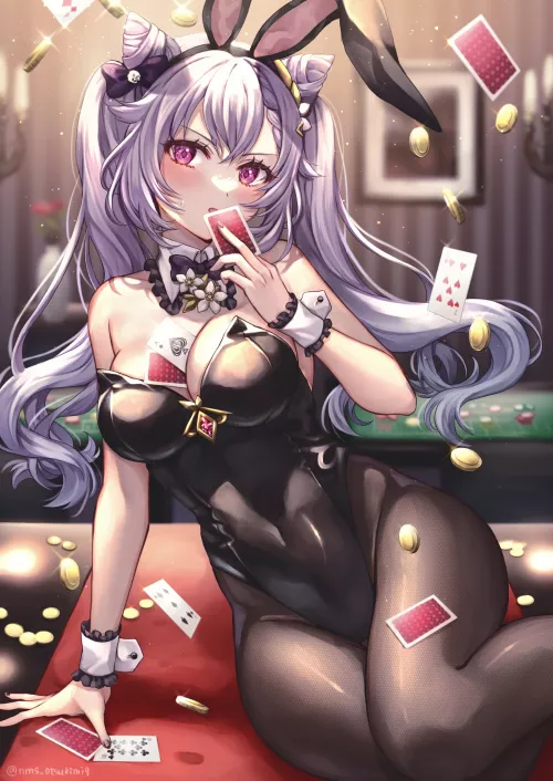 Bunny Keqing [Genshin Impact] by CheetahSperm18