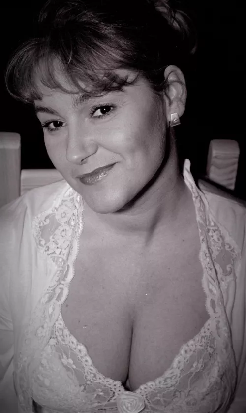 My busty Wife with her Big Tits Cleavage in a lace Top by ReidLuver