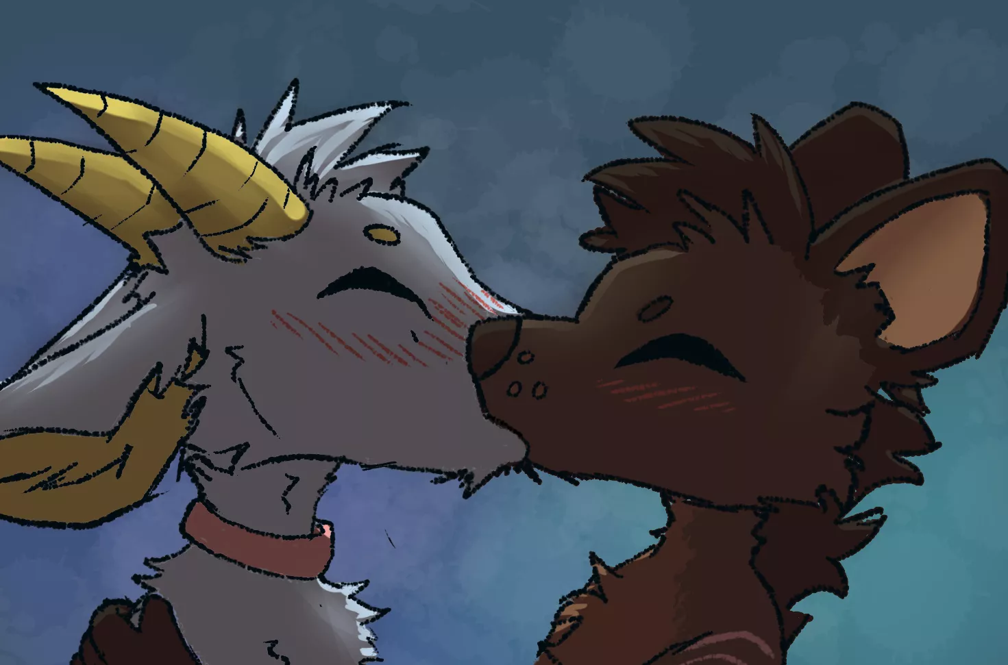 Two boykissers kissing boys (by me) posted by little-goat-RPG