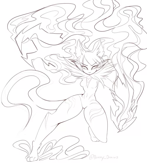 (art by me) Furry artists, what do you like to draw the most? Mine is the body, fur, and effects by BonnyDraws