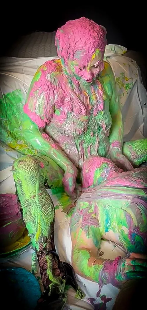 I really do love scooping it up & dumping it on Sissy's face 💚💗 by MissNoireNFToy