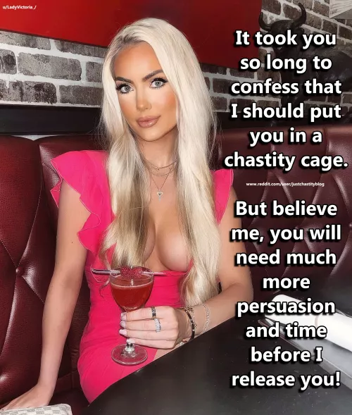 It costs courage to confess, it will cost more to be released! by justchastityblog