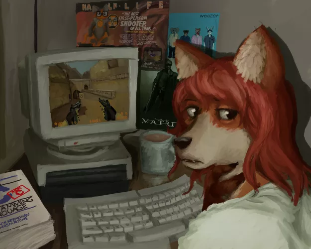 nerd desk (oc) by bobodobou