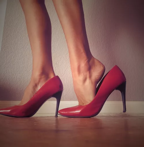 Trying on one of my favorite old pairs of F me pumps by le_petitfeet