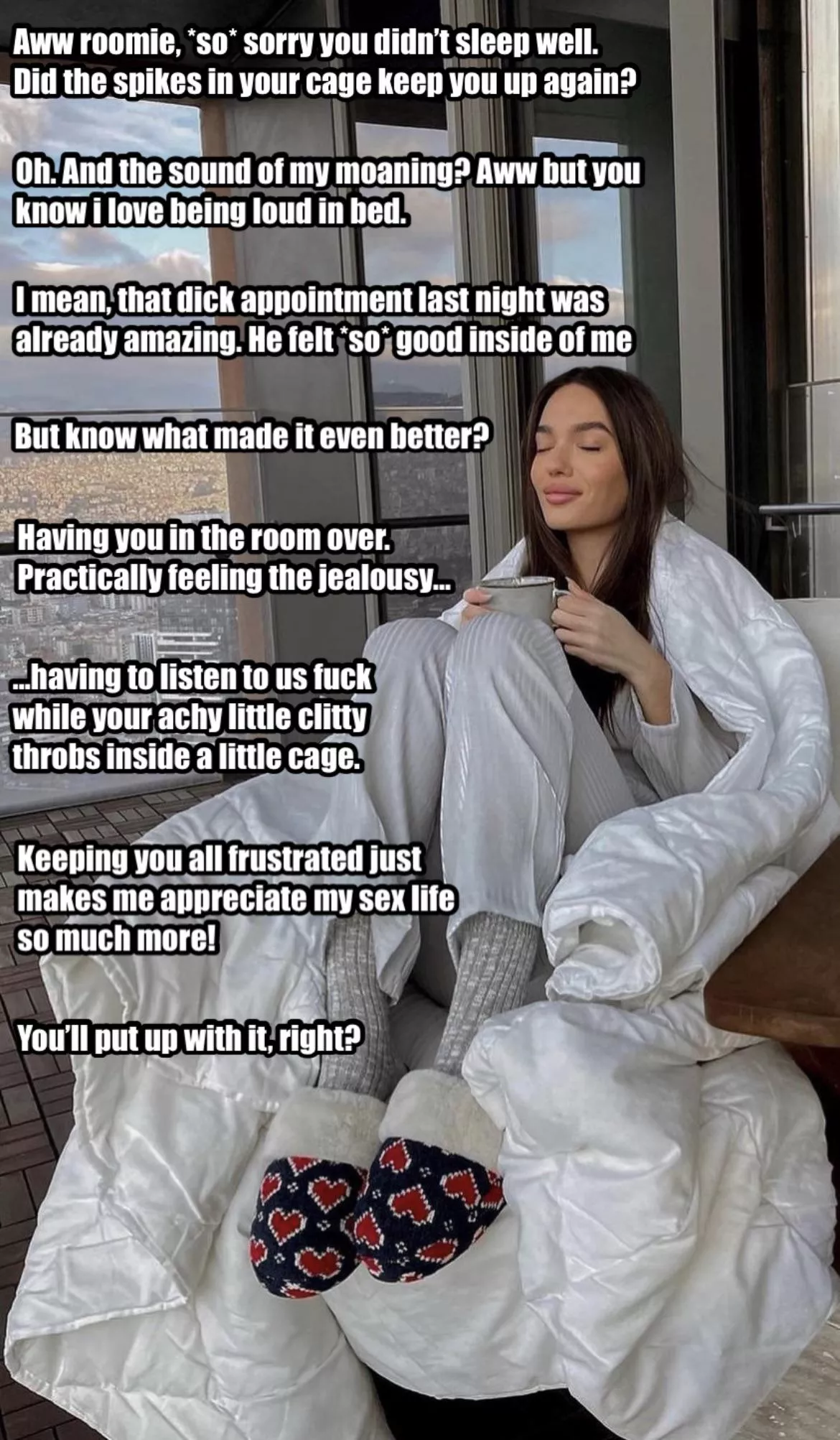 you’ll put up with it, right? posted by PetAFrog