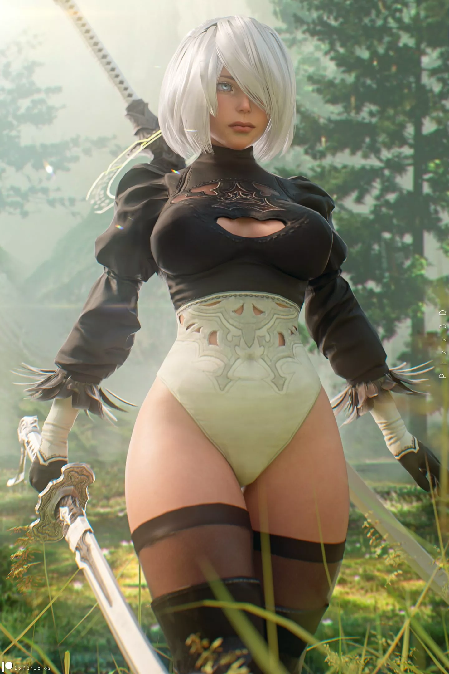 2B (Pizz3D) posted by Kuro-Oji