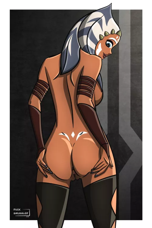 Ahsoka presenting her cute butt for you (Duck Smuggler) by nsfwthrowaway642