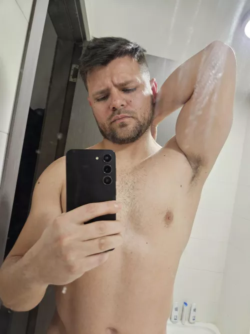 I haven't bathed yet... do you want to lick my armpits??💦👅 by tuxedowask