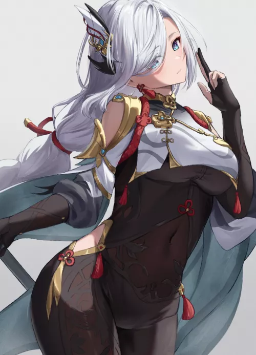 Shenhe [Genshin Impact] by CheetahSperm18