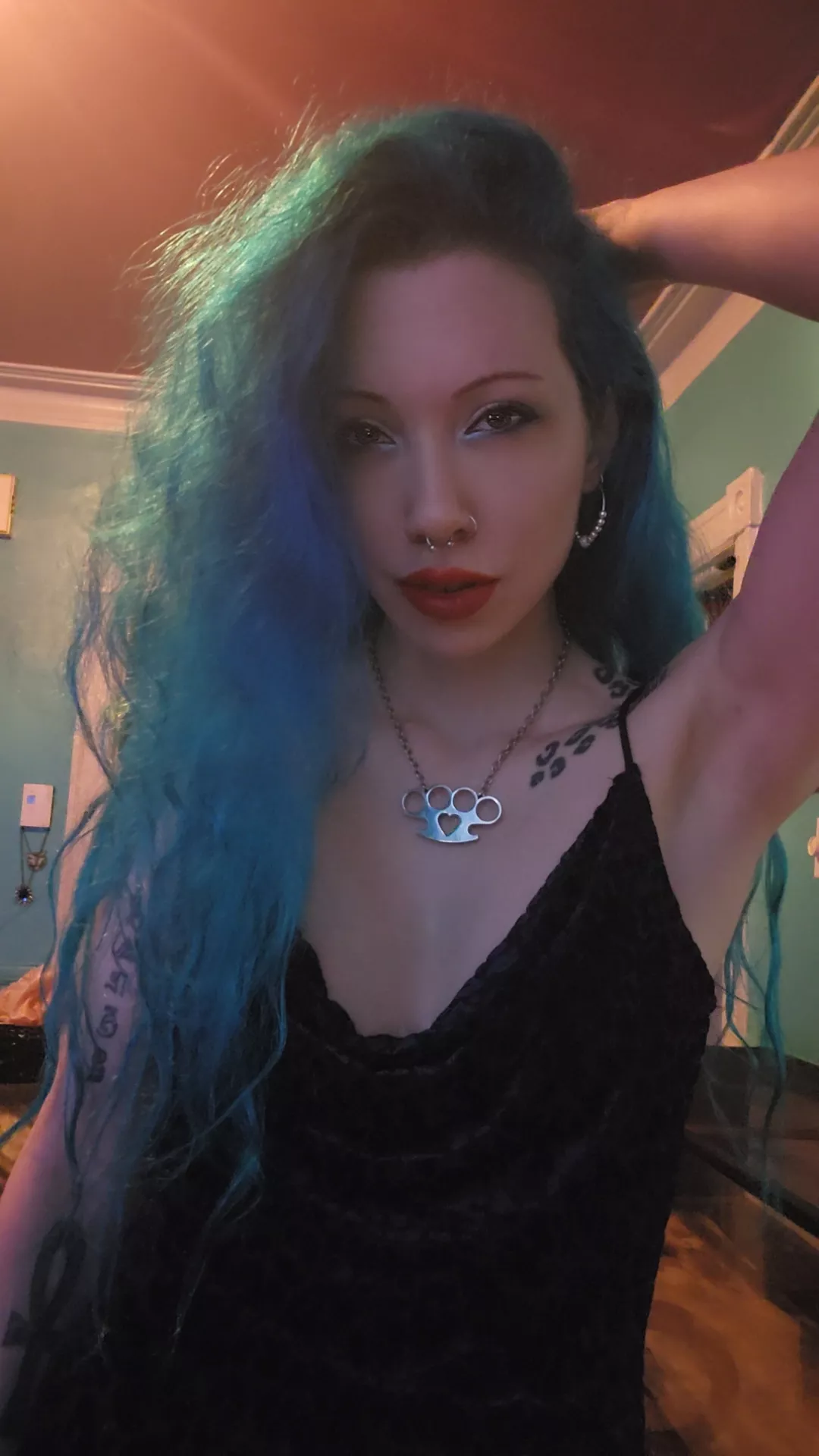 Sometimes i let my hair dry naturally 😜💙 posted by VulgarKittyx69